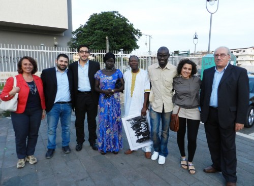Delegazione della comunità senegalese alla mostra di Montebuglio. La soddisfazione di Mamadou Sy