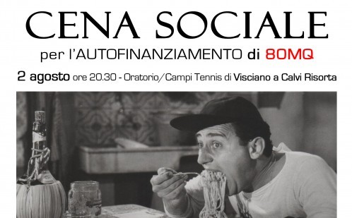 Una cena sociale di autofinanziamento per il laboratorio 80mq a Calvi Risorta: l’appuntamento è per il 2 agosto‏