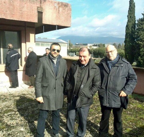 L’assessore regionale Fulvio Martusciello visita la “palazzina” della ex Pozzi Ginori sull’Appia