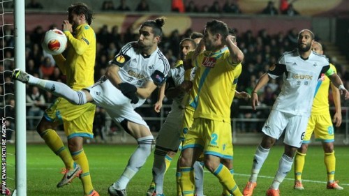 Swansea Napoli 0 a 0: gara senza particolari acuti. Il passaggio del turno si deciderà giovedi al San Paolo