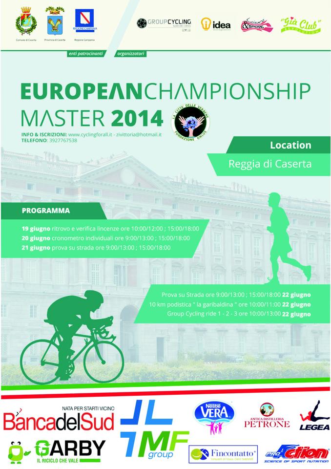 A Caserta sventola la bandiera “blu stellata” con gli Europei Master di ciclismo dal 20 al 22 luglio