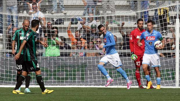 Sassuolo Napoli 0 a 1. Gli azzurri ritornano a vincere in campionato grazie alla coppia Callejon – Higuain