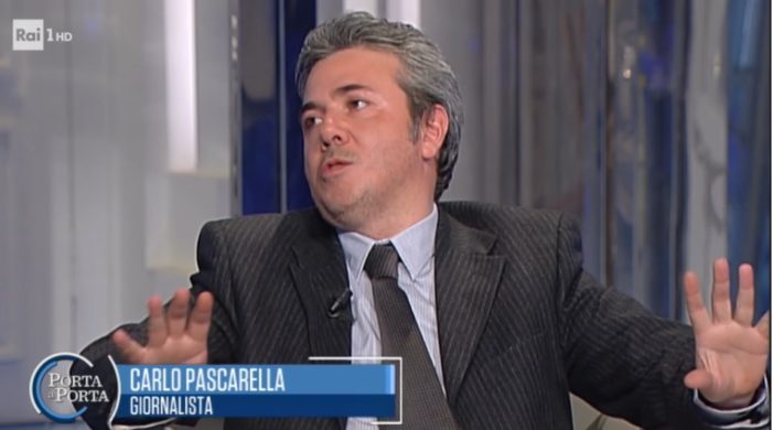 Lotta alle mafie, il giornalista Carlo Pascarella intervistato da Bruno Vespa a “Porta a Porta”
