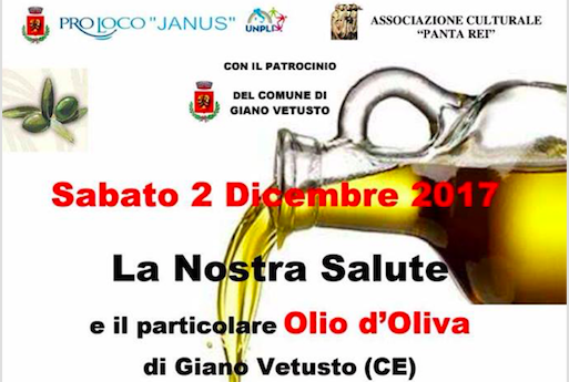 Giano Vetusto, sabato 2 dicembre ci sarà la Prima Festa Giano Vetusto – Città dell’ Olio