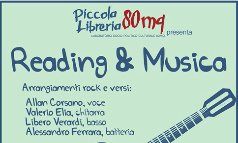 Reading&Musica alla Piccola Libreria 80mq di Calvi con gli arrangiamenti rock